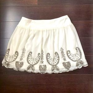 New Forever 21 skirt with scalloped beaded edge